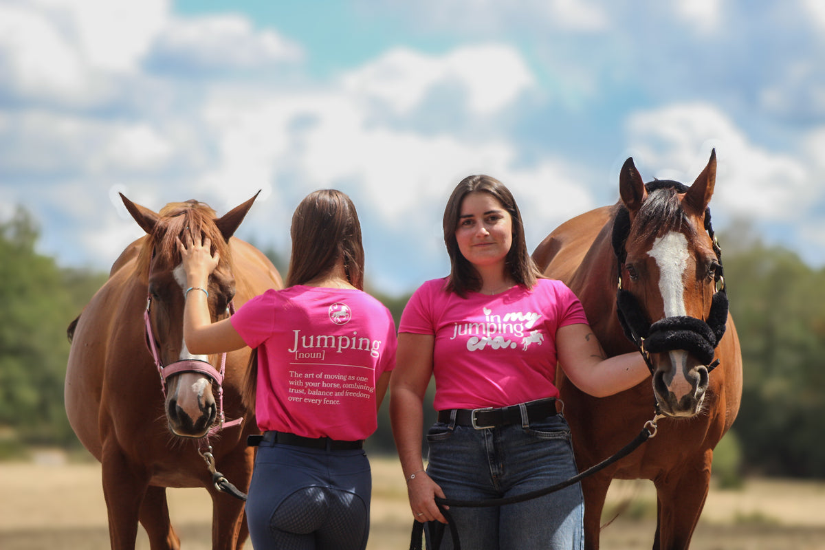 T-shirt manches courtes Rose sorbet "In my jumping era."