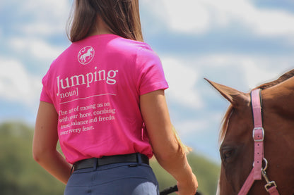 T-shirt manches courtes Rose sorbet "In my jumping era."