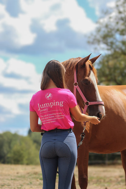 T-shirt manches courtes Rose sorbet "In my jumping era."
