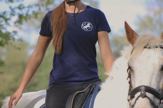 T-shirt manches courtes « Ride With Soul », Bleu marine